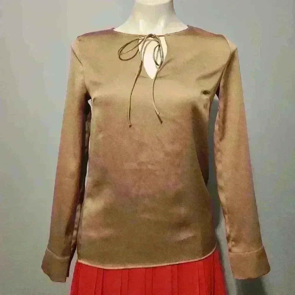 H&M gold blouse top